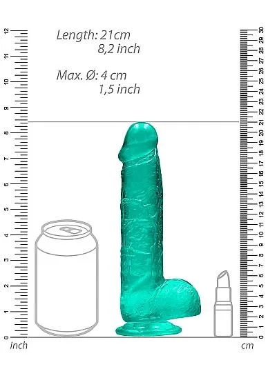 Realrock 8in Realistic Dildo W Balls Turquoise Seductucom Dildos Realrock 8in Realistic Dildo W Balls Turquoise Seductucom Dildos