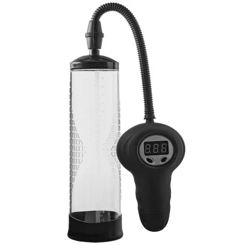 CyprusLoveShop Male Sex Toys Electric Vacuum Penis Pump Pressure Control Led Monitor 22cm