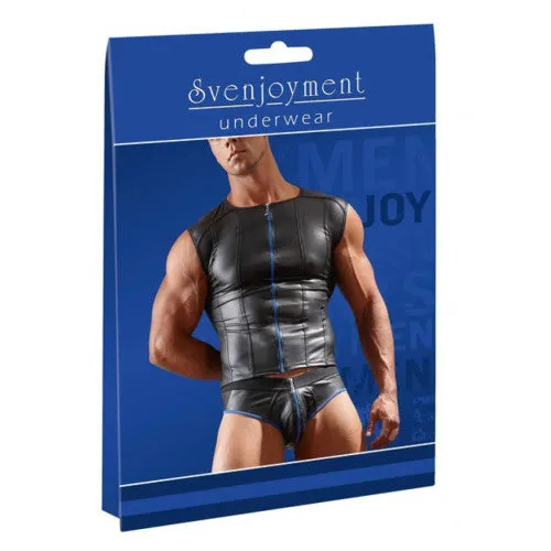 Male Sex Toys Svenjoyment Shiny Matte Shirt with Zip