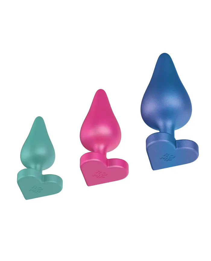 Anal Wow Tech ROMP Luster Butt Plug Kit Multi Color