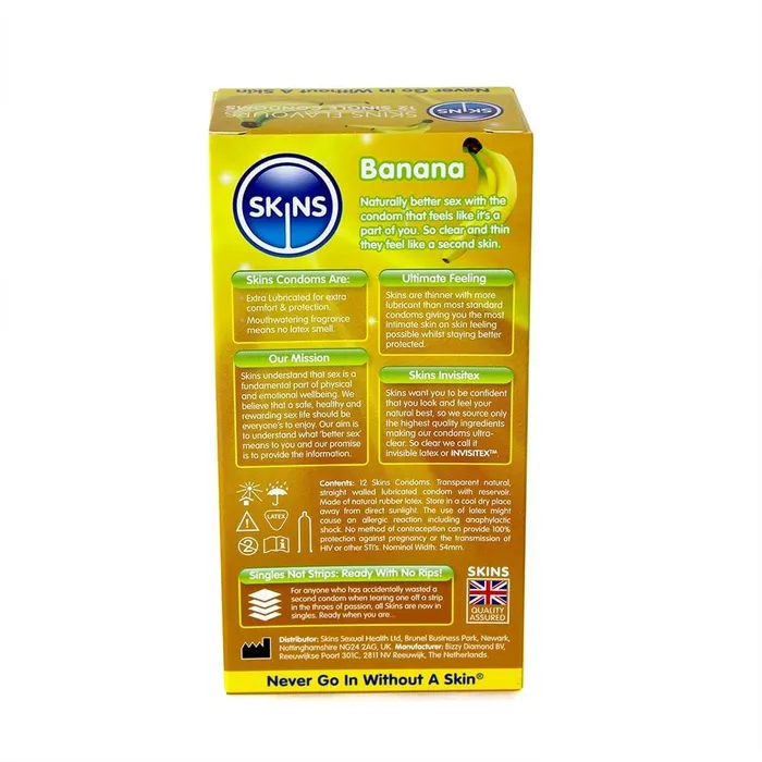 Skins Condoms UK Female Sex Toys Skins Condoms Banana 12 Pack Skins Condoms UK Female Sex Toys Skins Condoms Banana 12 Pack
