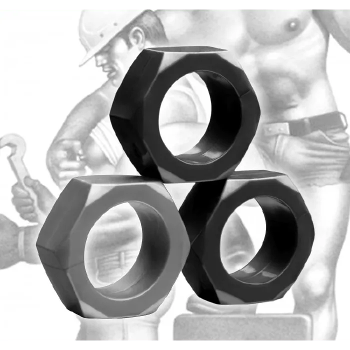 XR Brands Couples Tom of Finland 3 Piece CNuts CRings XR Brands Couples Tom of Finland 3 Piece CNuts CRings