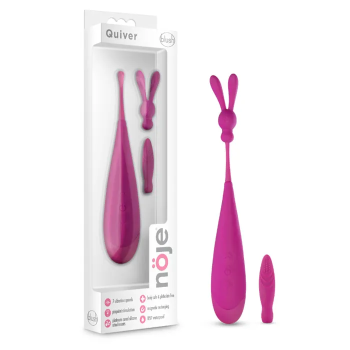 Nalpac Female Sex Toys Blush Noje Quiver Silicone High Frequency Oscillation Vibrator with 2 Attachments Lily Nalpac Female Sex Toys Blush Noje Quiver Silicone High Frequency Oscillation Vibrator with 2 Attachments Lily