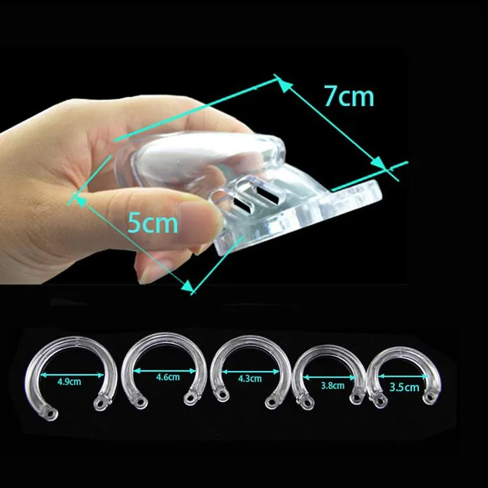 CC21 Closure Small Firm Plastic Chastity Cage 275 Inches CHASTITY CAGE CO Male Sex Toys