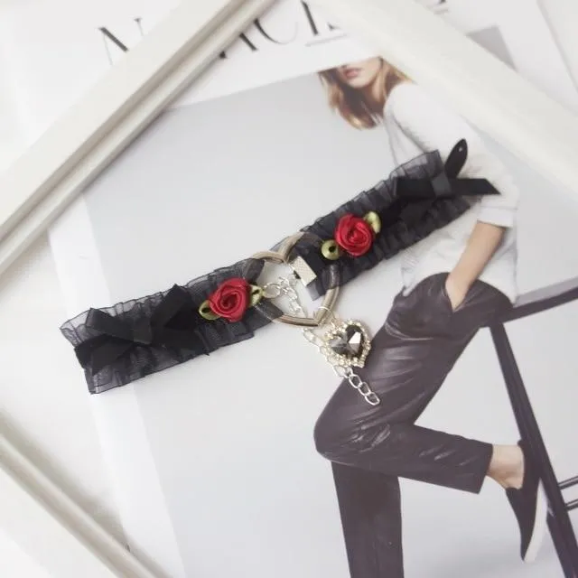 Collars Leashes Handmade Vintage Sexy Lace Choker Bdsm Kawaii Collar House of Dasein Couples