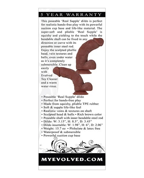Evolved Real Supple Poseable Girthy Dark 85 Evolved Novelties Dildos