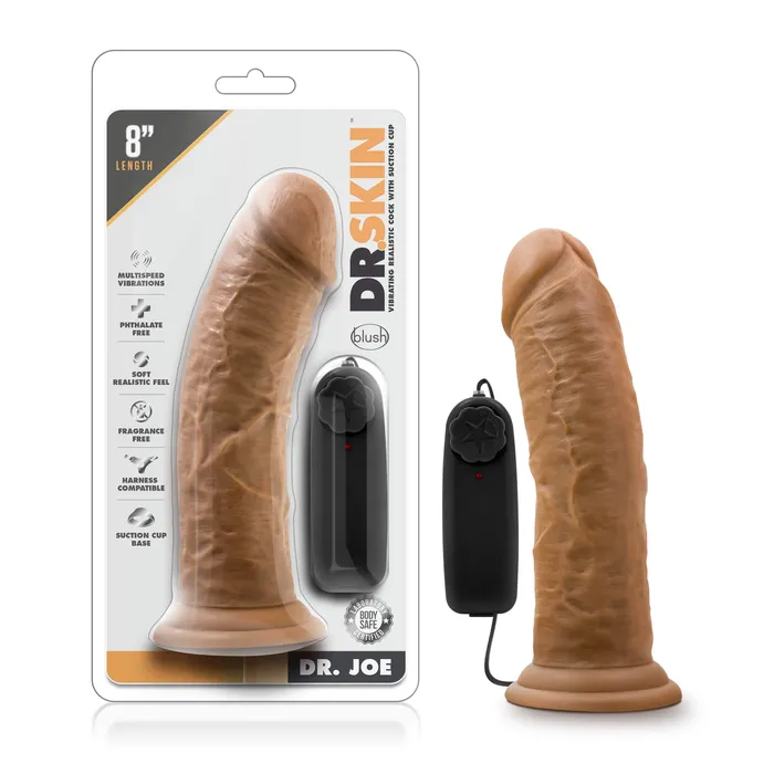 Female Sex Toys Blush Novelties Dr Skin Dr Joe 8In Vibrating Cock W Suction Cup Mocha Female Sex Toys Blush Novelties Dr Skin Dr Joe 8In Vibrating Cock W Suction Cup Mocha