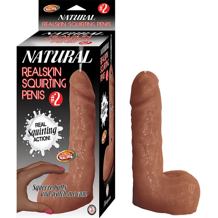 Nasstoys Natural Realskin Squirting Penis 2 Brown Male Sex Toys
