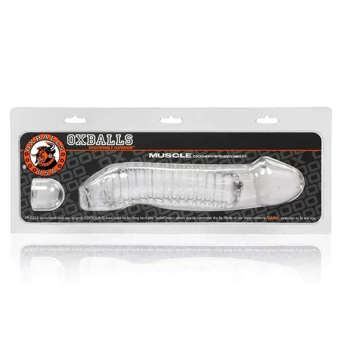 Oxballs MUSCLE Cocksheath CLEAR Sexy Living Dildos