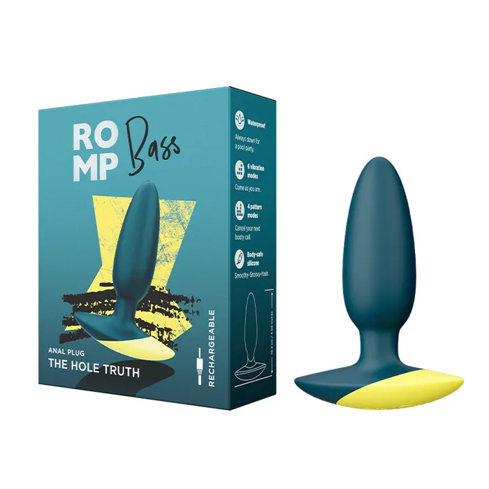 Romp Bass Vibrating Anal Plug Dark Green WeVibe Male Sex Toys