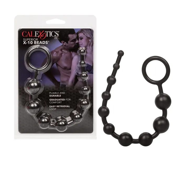 Silicone X10 Beads Black CalExotics Anal