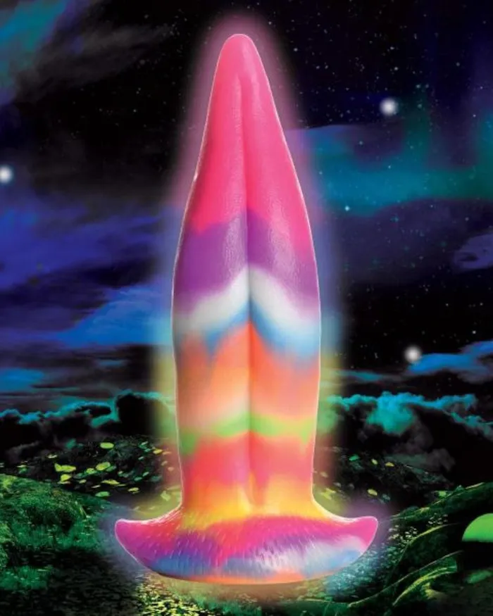 XR Brands Dildos Unicorn Kiss Unicorn Tongue Glowinthedark 85 Inch Silicone Dildo XR Brands Dildos Unicorn Kiss Unicorn Tongue Glowinthedark 85 Inch Silicone Dildo
