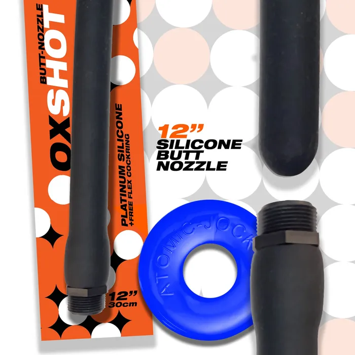 Anal Holiday Blowout Sale Oxshot ButtNozzle Shower Hose 12 Inch Black Blue Anal Holiday Blowout Sale Oxshot ButtNozzle Shower Hose 12 Inch Black Blue