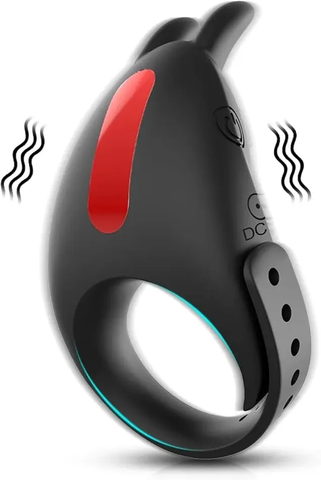 Couples Scandals Adjustable Vibrating Cock Ring For Couples Textured USB Rechargeable Remote Controlled