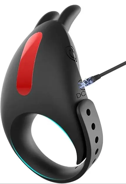 Couples Scandals Adjustable Vibrating Cock Ring For Couples Textured USB Rechargeable Remote Controlled