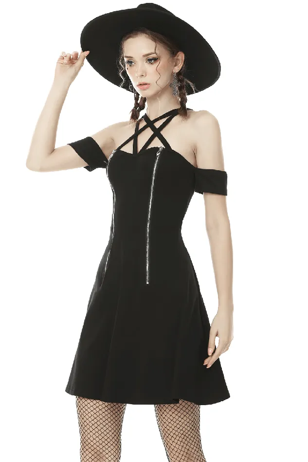 EVEs SECRETS Male Sex Toys Elegant OffShoulder Dress with Crisscross Straps