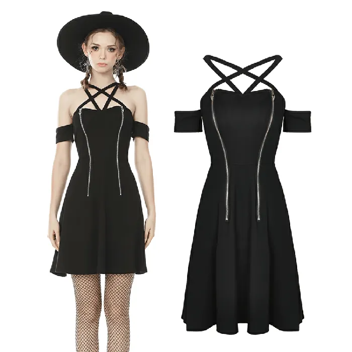 EVEs SECRETS Male Sex Toys Elegant OffShoulder Dress with Crisscross Straps
