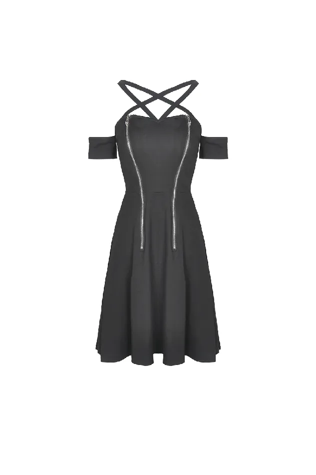 EVEs SECRETS Male Sex Toys Elegant OffShoulder Dress with Crisscross Straps