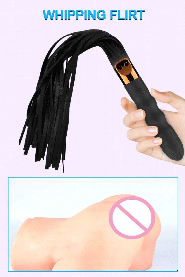 Female Sex Toys EVEs SECRETS TwoinOne BDSM Slave Whip with Multispeed Vibrator Fetish Sex Toys for Women and Men