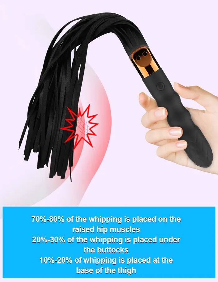 Female Sex Toys EVEs SECRETS TwoinOne BDSM Slave Whip with Multispeed Vibrator Fetish Sex Toys for Women and Men