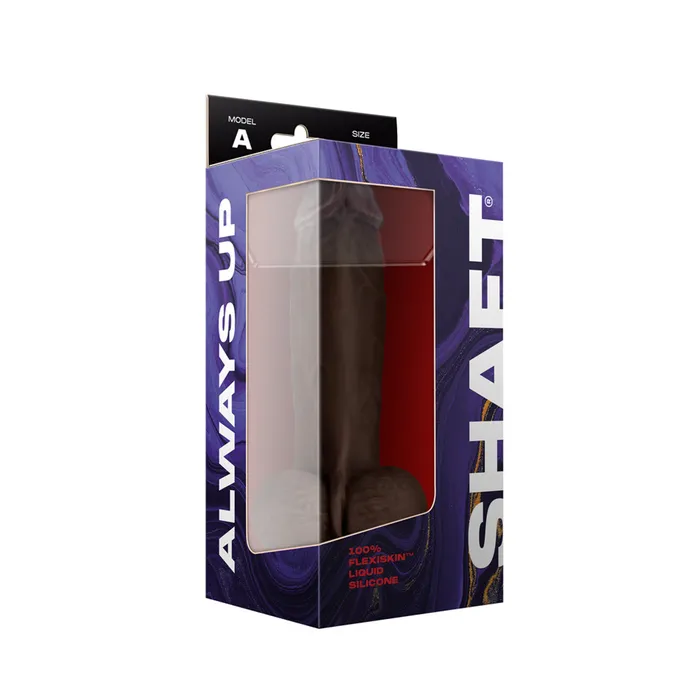 Female Sex Toys Shaft Shaft Always Up Model A Flexiskin Liquid Silicone Realistic Dildo with Balls 95 inch Mahogany