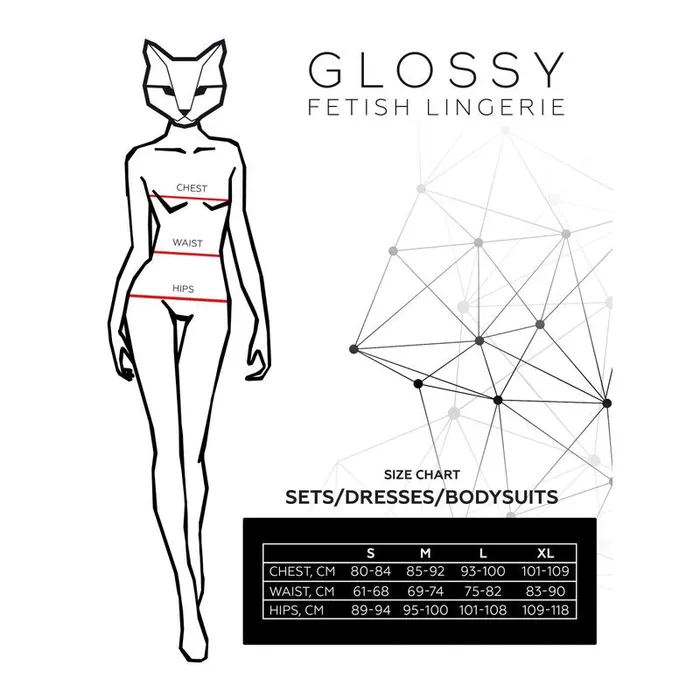 Glossy Male Sex Toys Glossy Stacy Bodysuit Large