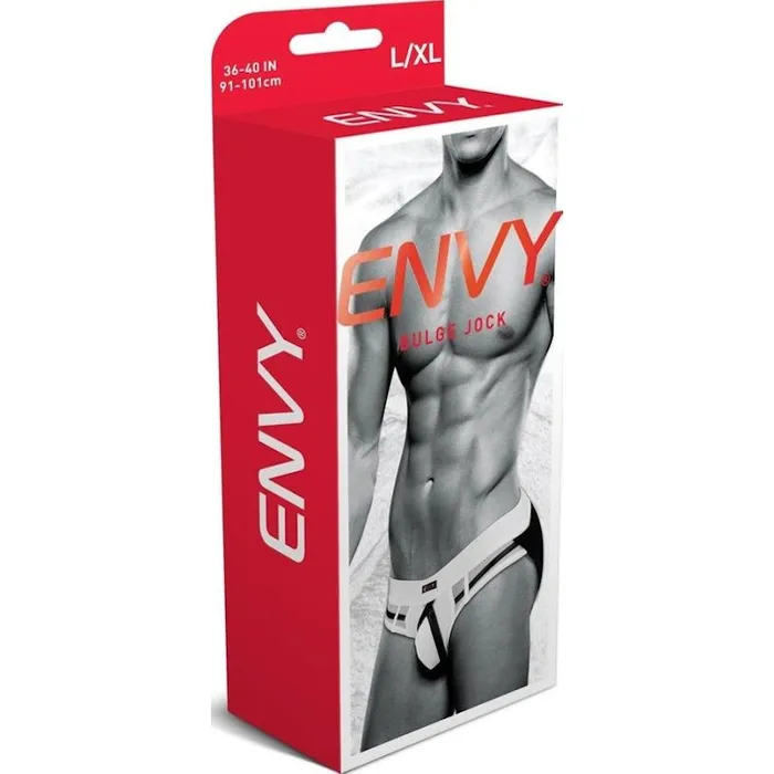 Male Sex Toys Bulge Jock by Envy LowRise Waist White Extra Large Envy