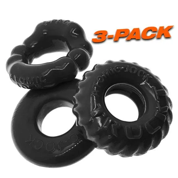 Oxballs Dildos Oxballs BONEMAKER 3 STYLE BONER COCK RINGS Black