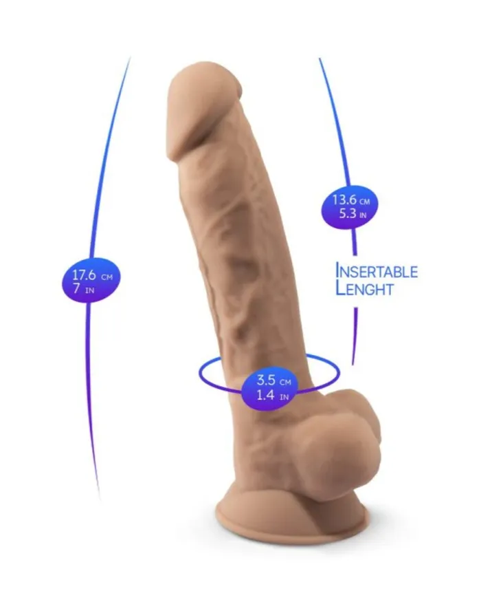 SilexD 7 inch Realistic Silicone Dual Density Dildo with Suction Cup and balls SilexD Dildos