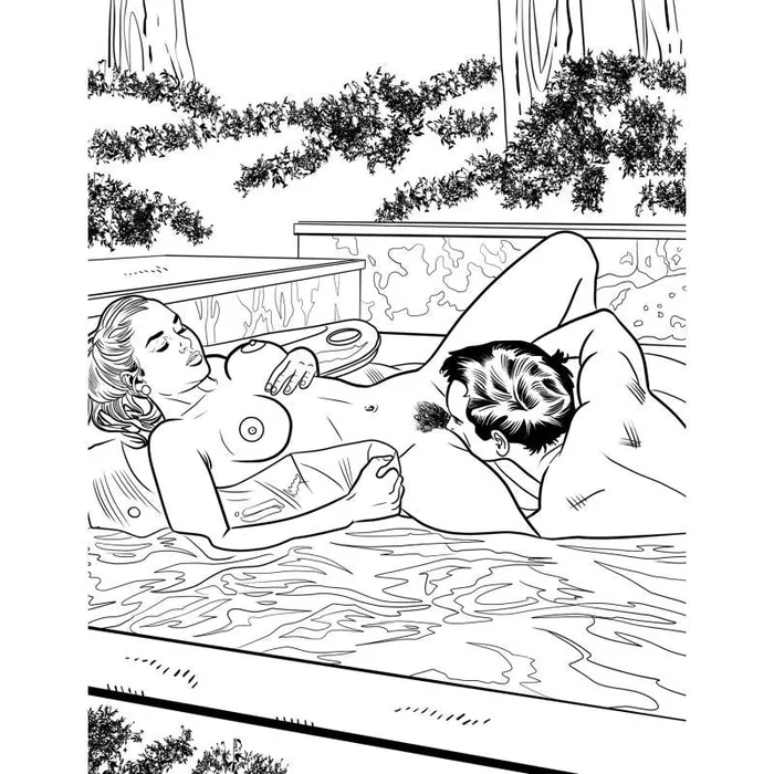 Wood Rocket Oral Sex Adult Colouring Book Couples