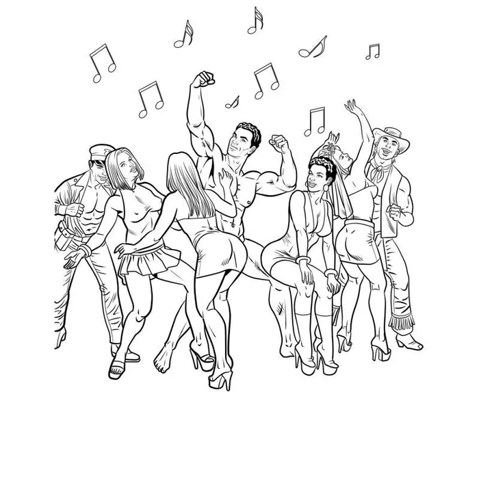 Wood Rocket Vibrators Bachelorette Party Adult Colouring Book
