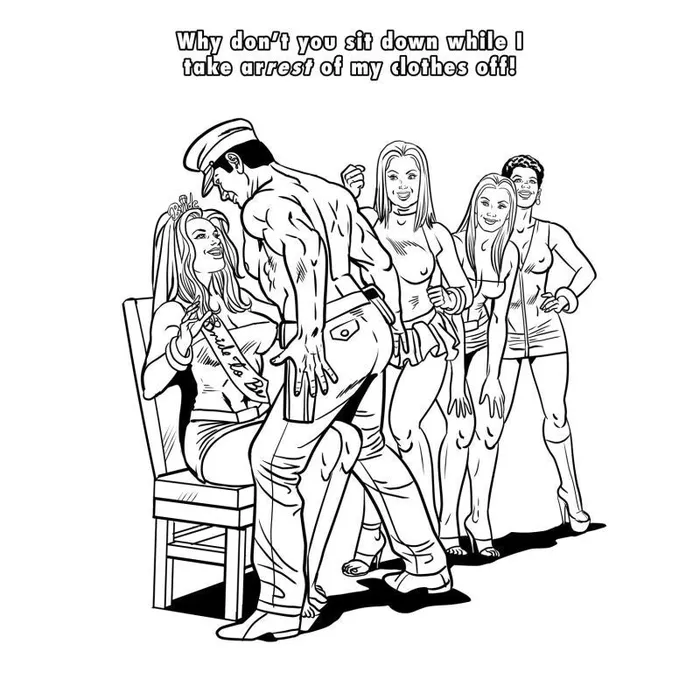 Wood Rocket Vibrators Bachelorette Party Adult Colouring Book